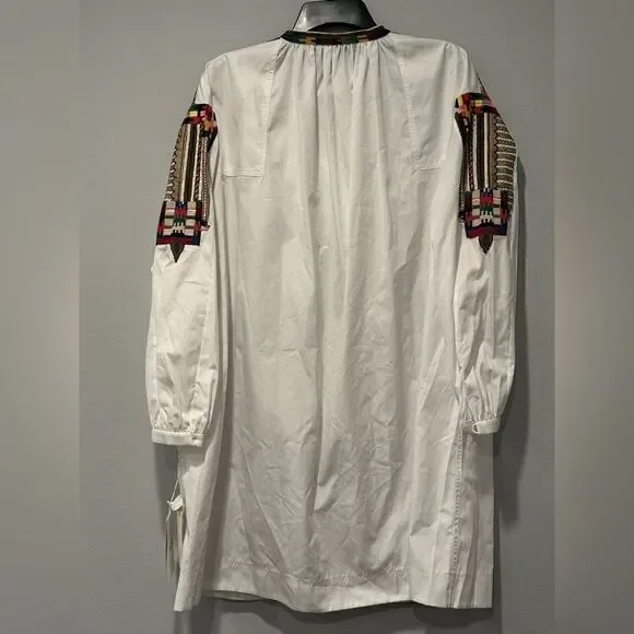 Valentino Women’s beads embellished cuffs dress in white size 10 NWT $4700 - Picture 4 of 15